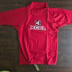 XCel Shortsleeve Kid's Surf Swimming Shirt Red 40529 NWT